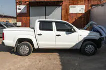 Volkswagen Amarok 2010-2022 Window deflectors with chrome trim (4 pcs, Niken) photo 6