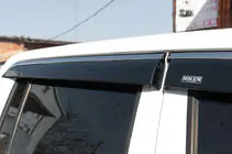 Volkswagen Amarok 2010-2022 Window deflectors with chrome trim (4 pcs, Niken) photo 5