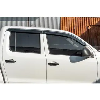 Window deflectors with chrome trim (4 pcs, Niken) photo 1