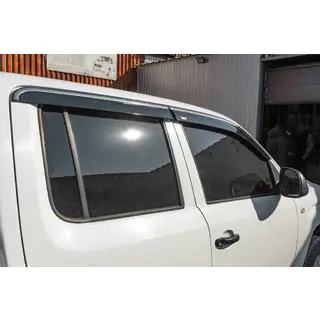 Window deflectors with chrome trim (4 pcs, Niken) photo 3