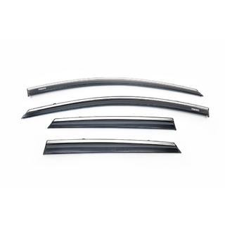 Window Deflectors with Chrome Trim Niken (2012-2015, HB/SW, 4 pcs) photo 2
