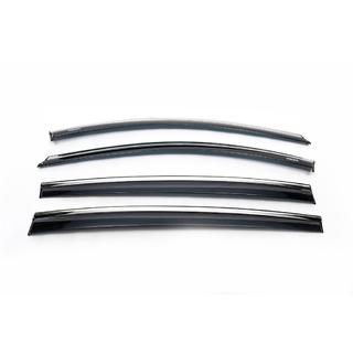 Window Deflectors with Chrome Trim HB (4 pcs, Niken) Renault Megane III 2009-2016 photo 2