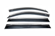 Skoda Kodiaq 2016-2023 Window deflectors with chrome trim (4 pcs, Niken) photo 2