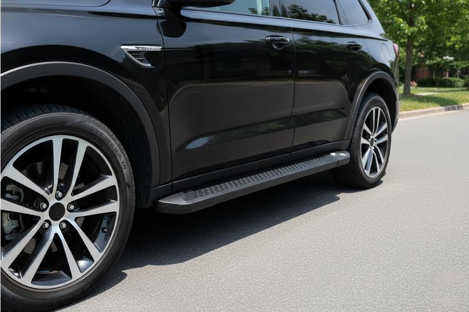 Acura MDX 2013-2020 Side Steps Allmond Black (2 pcs, Aluminum) Image