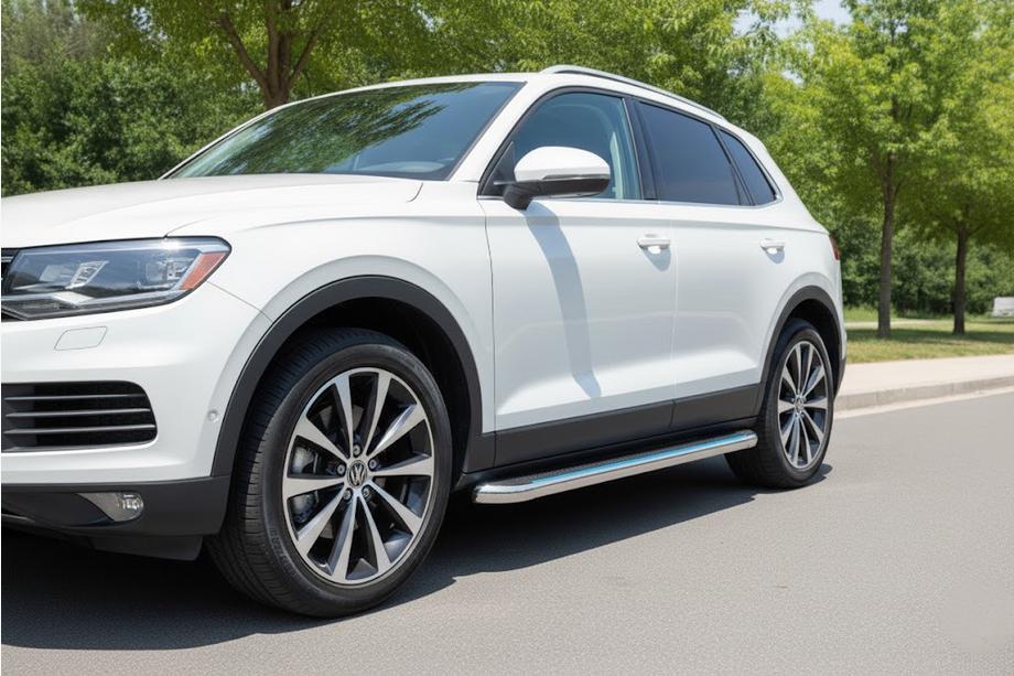 Acura MDX 2013-2020 Side Steps Maydos V2 (2 pcs, Aluminum & Stainless Steel) Image