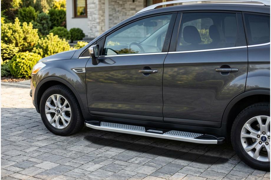 Ford Kuga 2008-2013 Side Steps Mevsim Grey (2 pcs, Aluminum) Image