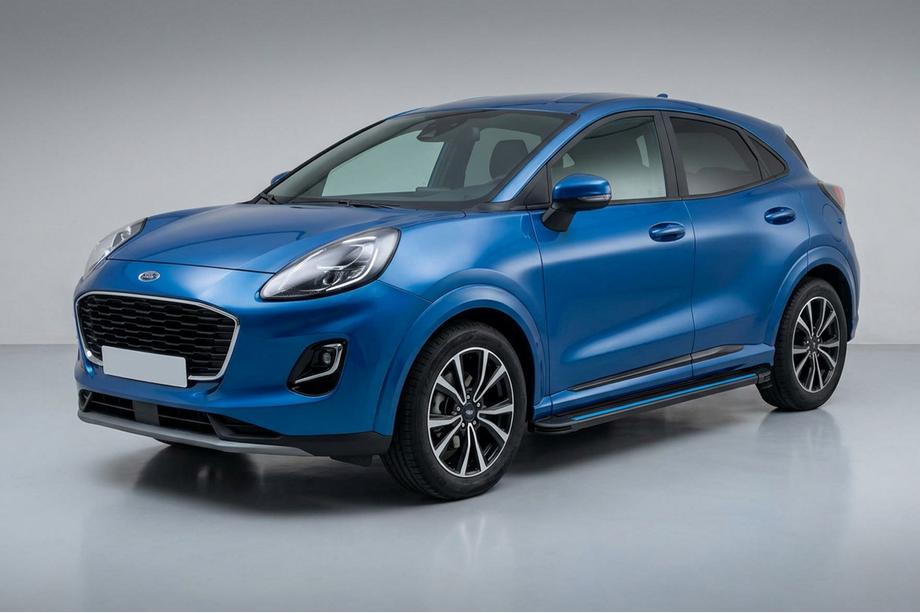 Ford Puma 2019- Side Steps Maya Blue (2 pcs, Aluminum) Image