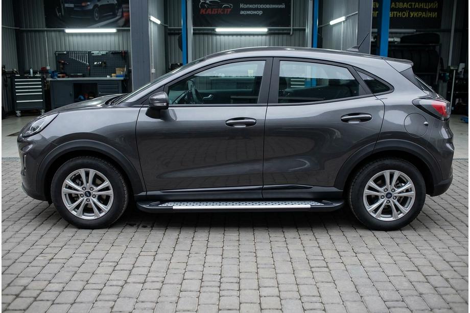 Ford Puma 2019- Side Steps Allmond Grey (2 pcs, Aluminum) Image