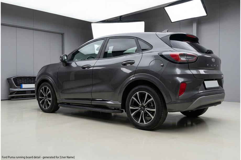 Ford Puma 2019- Side Steps Tayga Black (2 pcs, Aluminum) Image