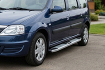 Dacia Logan MCV 2004-2014 Side Steps Mevsim Grey (2 pcs, Aluminum) photo 1