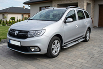 Dacia Logan MCV 2013-2020 Side Steps Mevsim Grey (2 pcs, Aluminum) photo 1