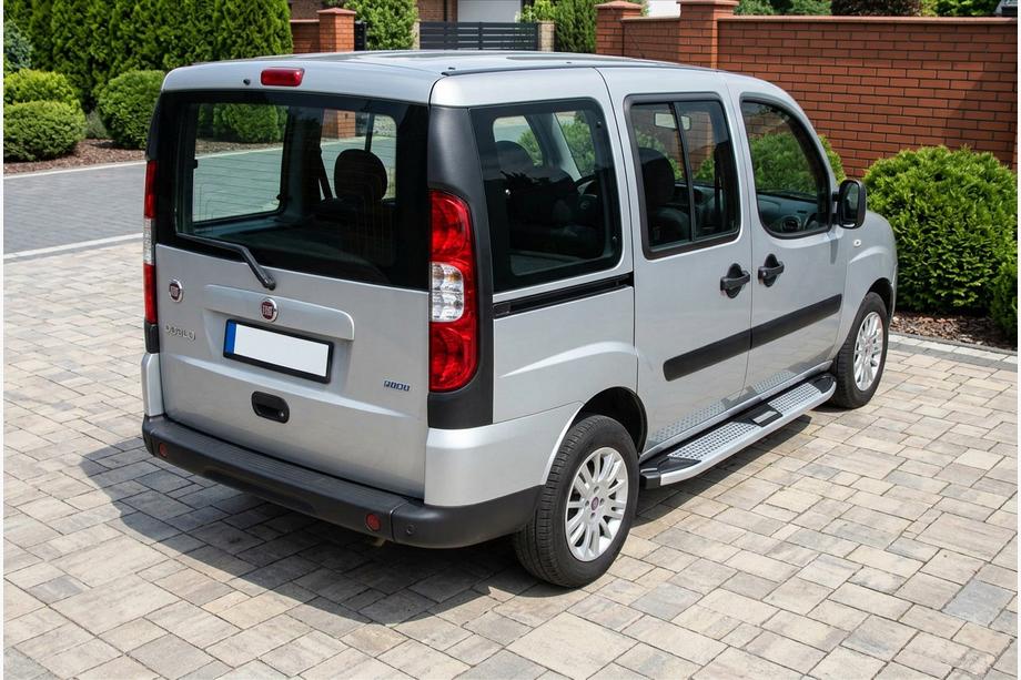 Fiat Doblo I 2005-2010 Side Steps Mevsim Grey (2 pcs, Aluminum) Only for standard base Image