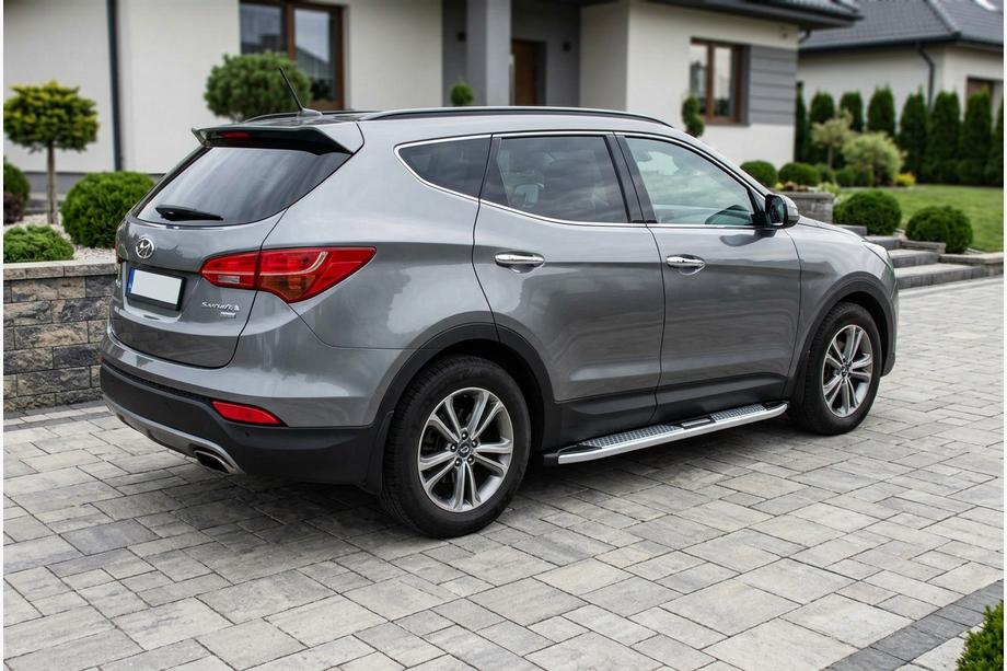 Hyundai Santa Fe 3 2012-2018 Side Steps Mevsim Grey (2 pcs, Aluminum) Image