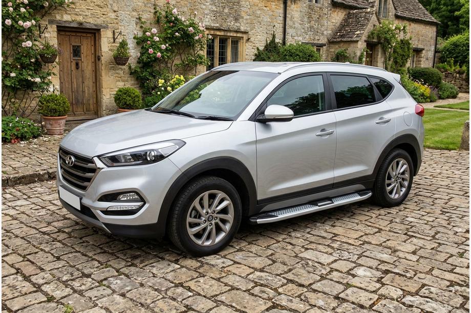 Hyundai Tucson TL 2016-2021 Side Steps Mevsim Grey (2 pcs, Aluminum) Image