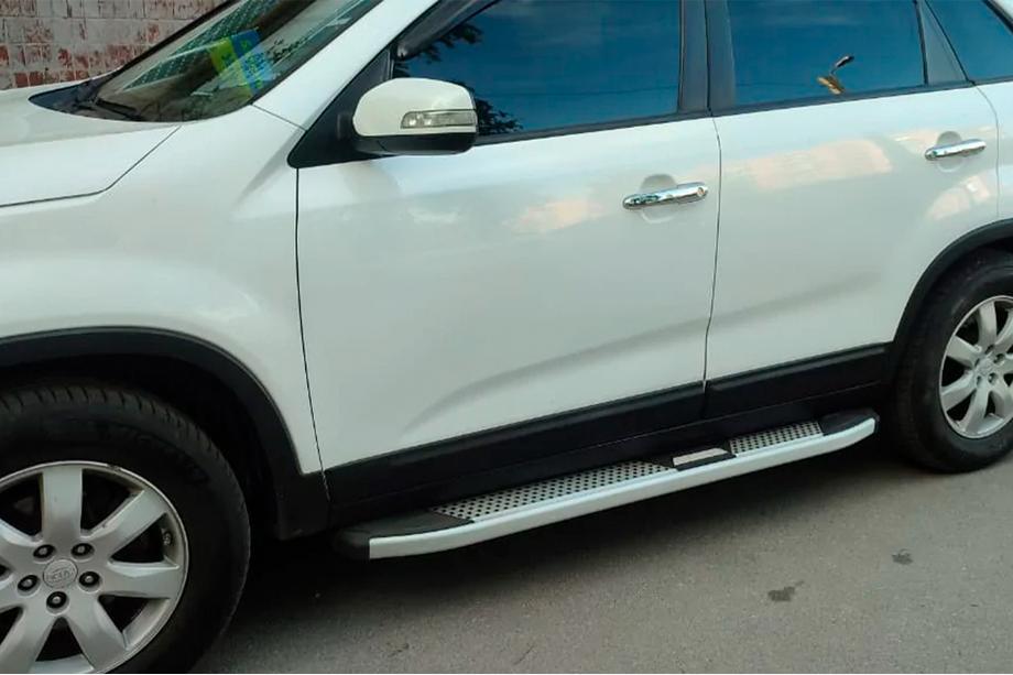 Kia Sorento II XM 2009-2014 Side Steps Mevsim Grey (2 pcs, Aluminum) 2010-2013 Image