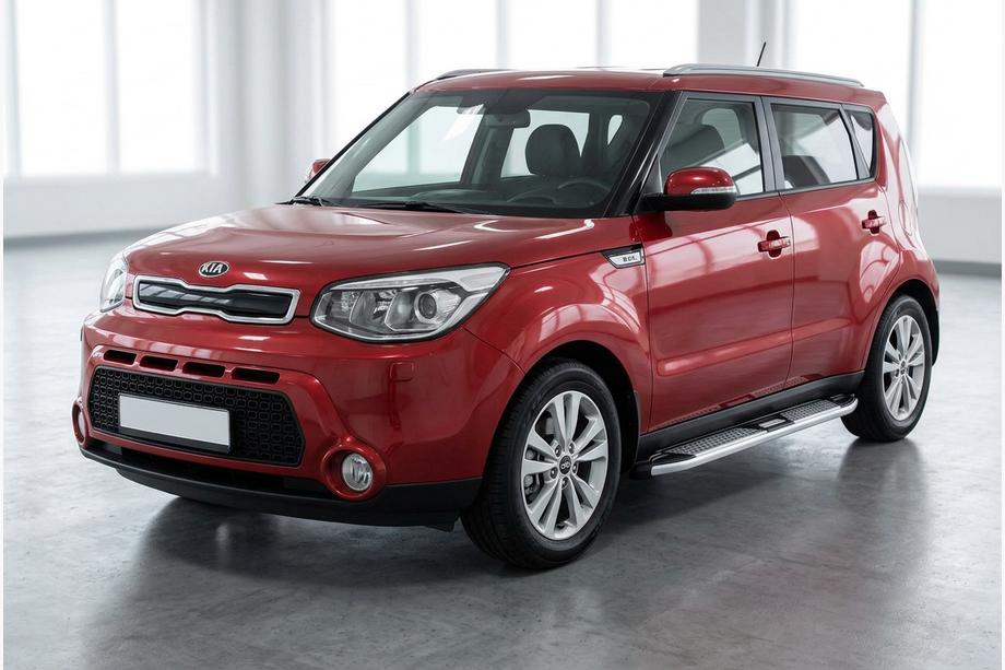 Kia Soul II 2013-2018 Side Steps Mevsim Grey (2 pcs, Aluminum) Image