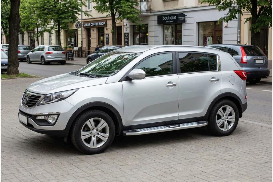 Kia Sportage 2010-2015 Side Steps Mevsim Grey (2 pcs, Aluminum) Image