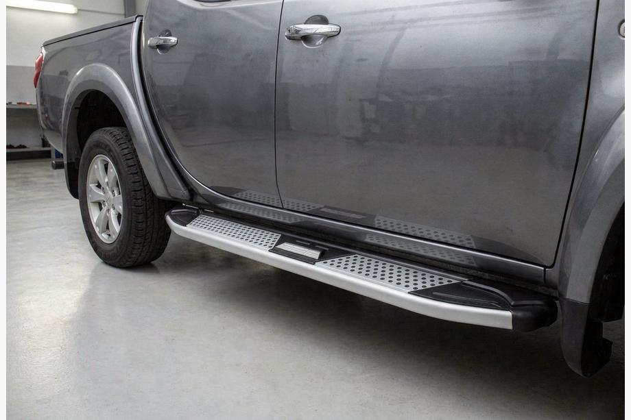 Mitsubishi L200 2006-2015 Side Steps Mevsim Grey (2 pcs, Aluminum) Image