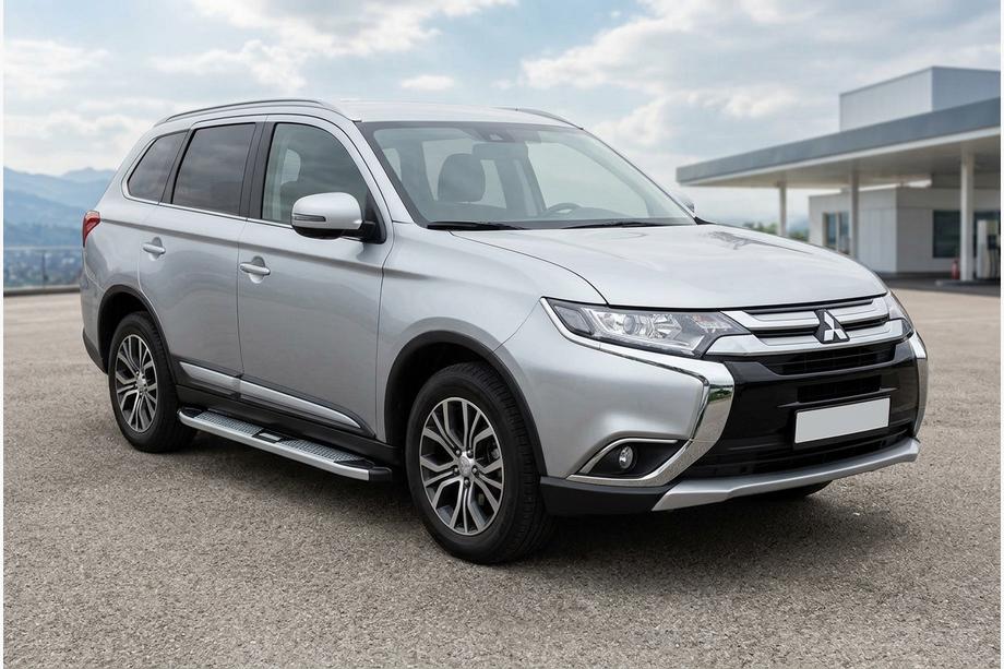 Mitsubishi Outlander 2012-2021 Side Steps Mevsim Grey (2 pcs, Aluminum) Image