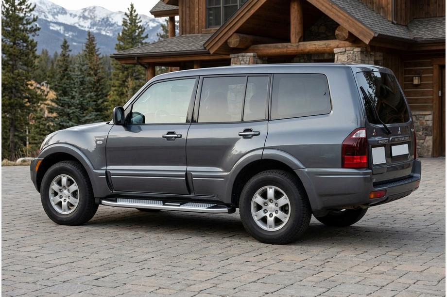 Mitsubishi Pajero Wagon III 1999-2006 Side Steps Mevsim Grey (2 pcs, Aluminum) Image