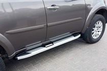 Mitsubishi Pajero Sport 2008-2015 Side Steps Mevsim Grey (2 pcs, Aluminum) photo 2