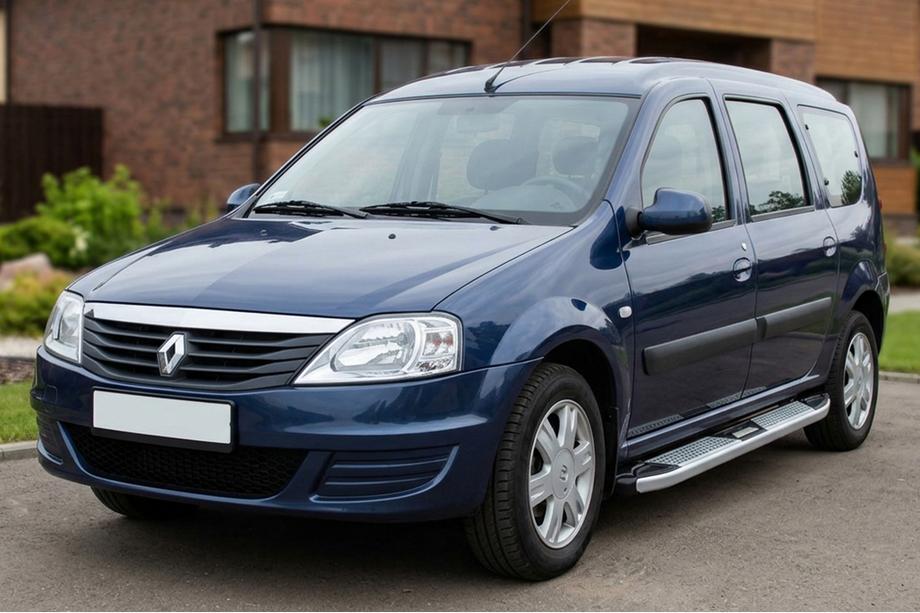 Renault Logan MCV 2005-2013 Side Steps Mevsim Grey (2 pcs, Aluminum) Image