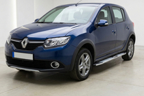 Renault Sandero 2013-2022 Side Steps Mevsim Grey (2 pcs, Aluminum) photo 1