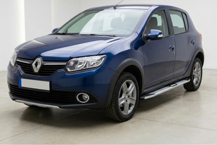 Renault Sandero 2013-2022 Side Steps Mevsim Grey (2 pcs, Aluminum) Image
