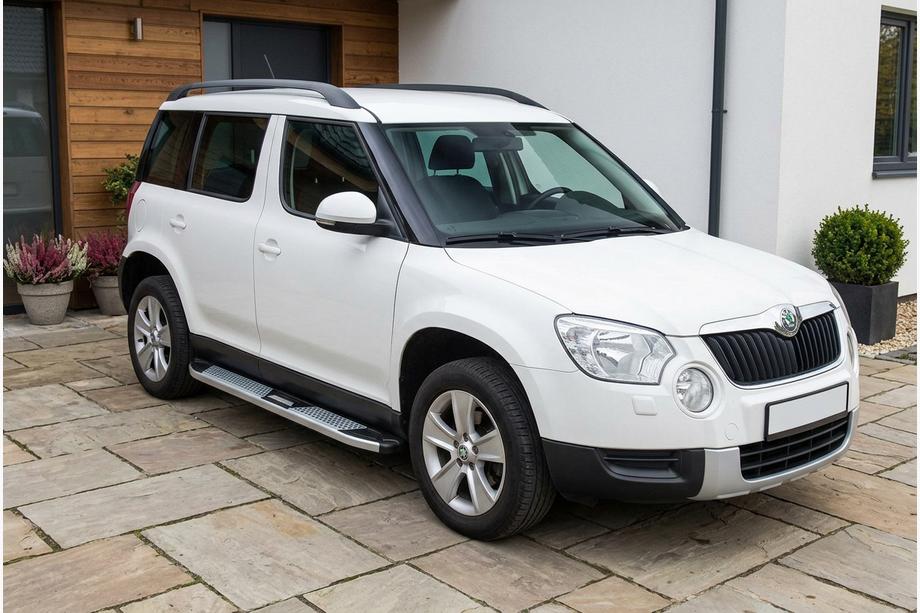 Skoda Yeti 2009-2017 Side Steps Mevsim Grey (2 pcs, Aluminum) Image