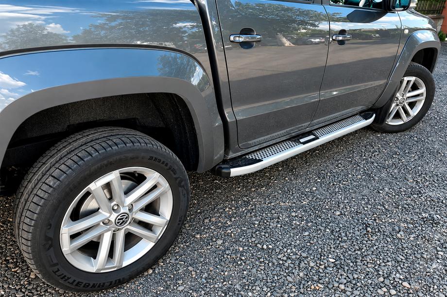 Volkswagen Amarok 2010-2022 Side Steps Mevsim Grey (2 pcs, Aluminum) Image