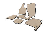 Audi Q7 2005-2015 EVA Floor Mats (Beige) 2 Rows (5 Mats) photo 3