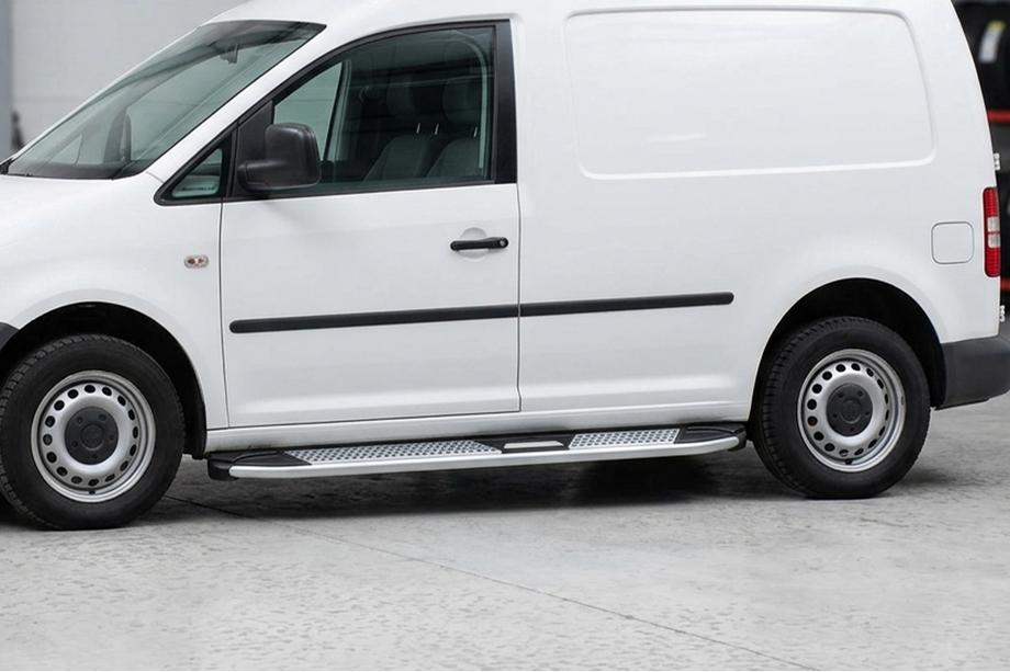 Volkswagen Caddy 2010-2015 Side Steps Mevsim Grey (2 pcs, Aluminum) Maxi Wheelbase Image