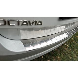 Rear bumper protector Carmos (SW, stainless steel) Skoda Octavia IV A8 2020- photo 1