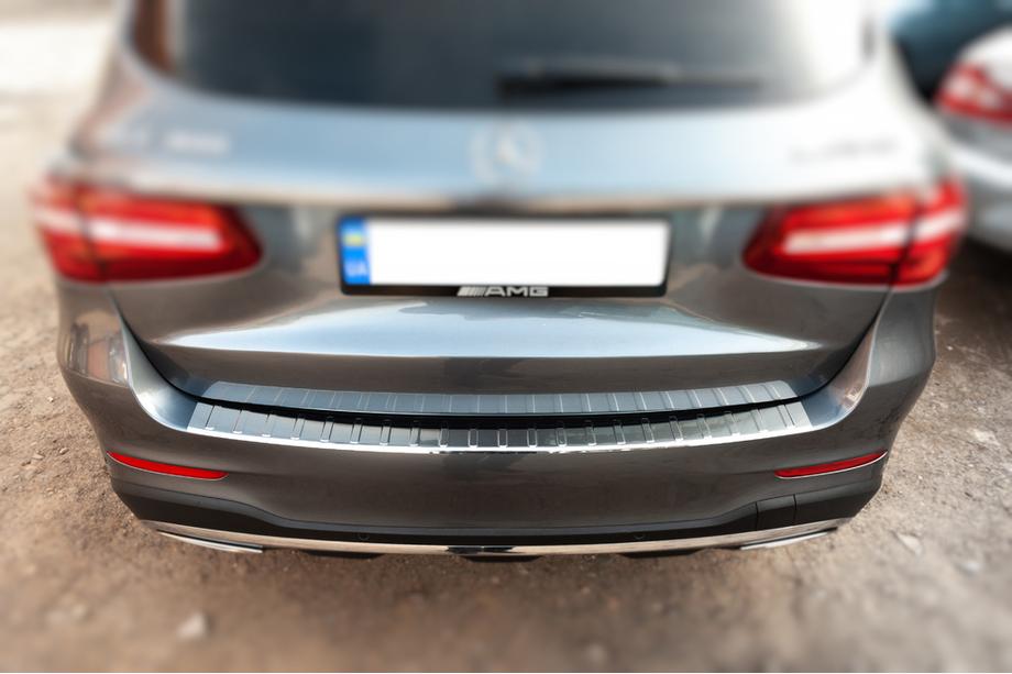 Mercedes GLC X253 2015-2022 Rear bumper protector Carmos (2015-2019, stainless steel) Photo 4