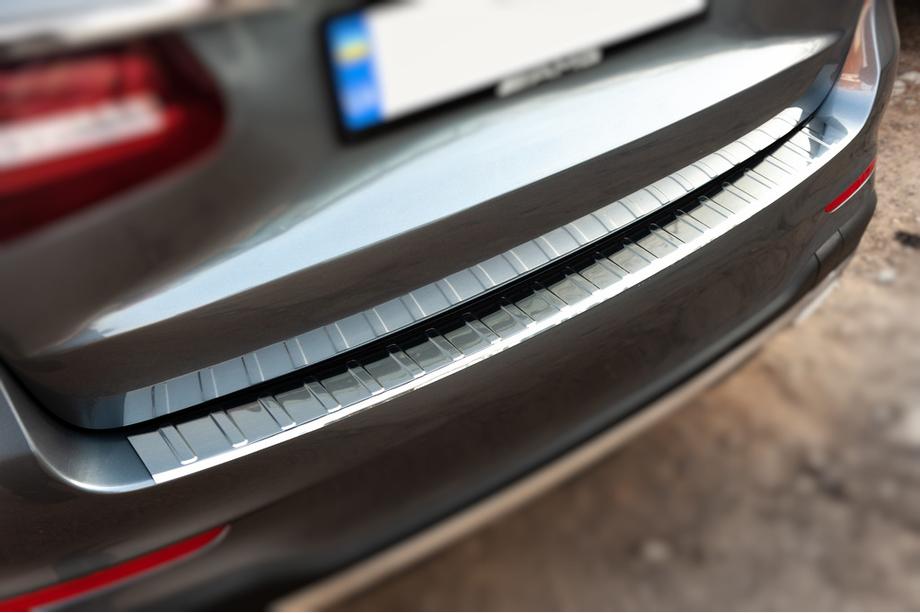 Mercedes GLC X253 2015-2022 Rear bumper protector Carmos (2015-2019, stainless steel) Photo 1