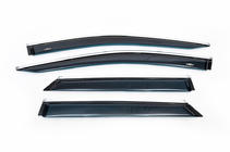 Lexus RX 2016-2022 Window deflectors with chrome trim LONG (4 pcs, HIC) photo 4