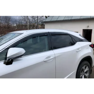 Window Deflectors with Chrome Trim Short (4 pcs, HIC) Lexus RX 2016-2022 photo 4