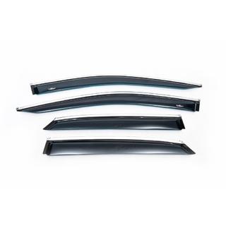 Window Deflectors with Chrome Trim Short (4 pcs, HIC) Lexus RX 2016-2022 photo 3