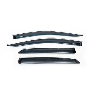 Window Deflectors with Chrome Trim Short (4 pcs, HIC) Lexus RX 2016-2022 photo 3