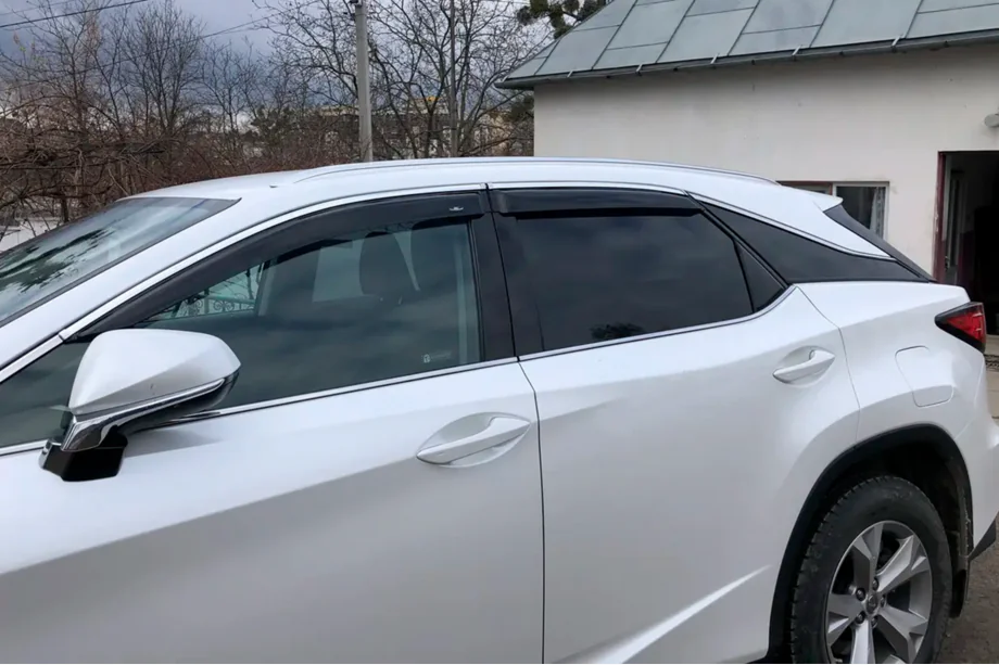 Lexus RX 2016-2022 Window Deflectors with Chrome Trim Short (4 pcs, HIC) Photo 1