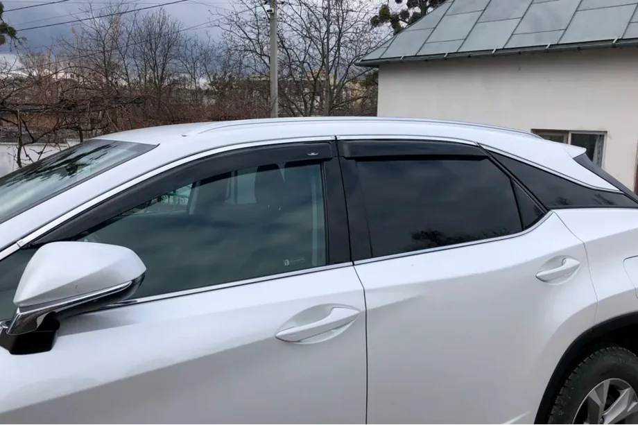 Lexus RX 2016-2022 Window Deflectors with Chrome Trim Short (4 pcs, HIC) Photo 2