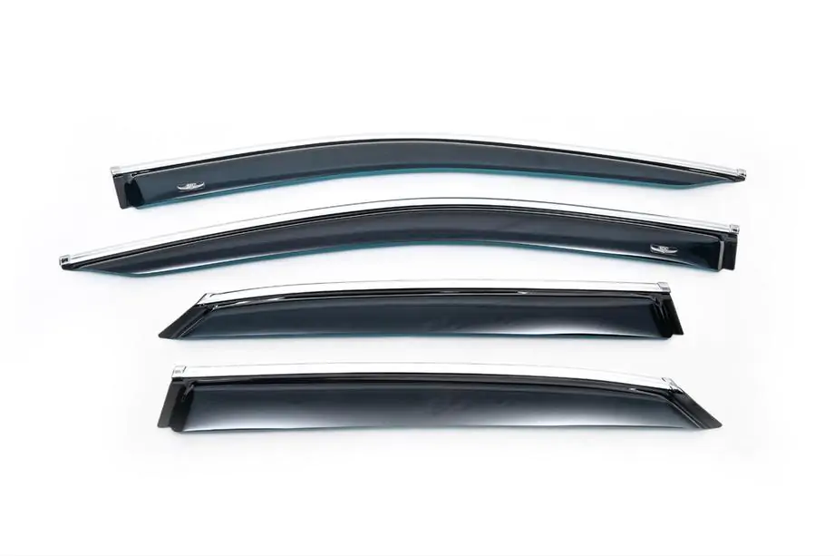 Lexus RX 2016-2022 Window Deflectors with Chrome Trim Short (4 pcs, HIC) Photo 3
