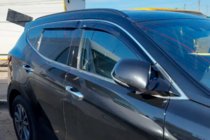 Hyundai Santa Fe 4 2018-2023 Window deflectors with chrome trim (4 pcs, HIC) photo 1