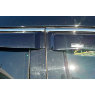 Window deflectors with chrome trim (4 pcs, HIC) photo 3