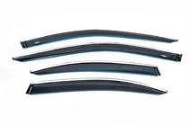 Skoda Superb 2015-2024 Window Deflectors with Chrome Trim SD (4 pcs, HIC) photo 2