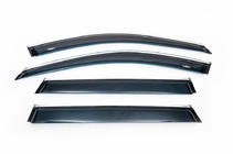 BMW X1 F48 2015-2022 Window deflectors with chrome trim (4 pcs, HIC) photo 2
