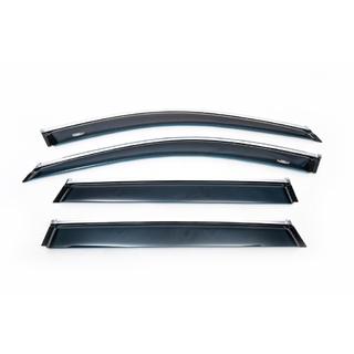 Window deflectors with chrome trim (4 pcs, HIC) photo 2