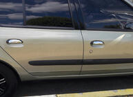 Renault Symbol 1999-2008 Chrome Door Handle Covers (Stainless Steel) 4 pcs, OmsaLine - Italian Stainless Steel photo 2