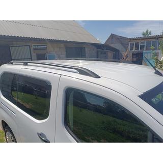 Roof Rails OmsaLine Solid (2 pcs, black) Peugeot Partner/Rifter 2019- photo 1