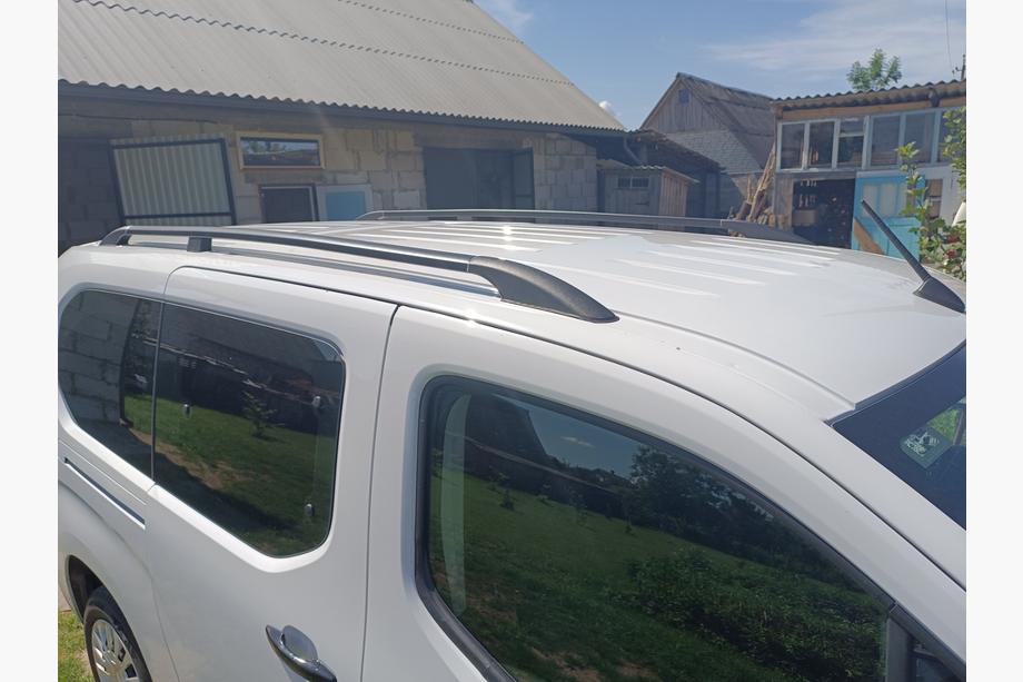 Peugeot Partner/Rifter 2019- Roof Rails OmsaLine Solid (2 pcs, black) Image